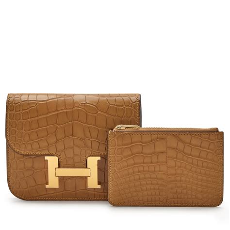 hermes constance wallet alligator|Hermes alligator wallet men's.